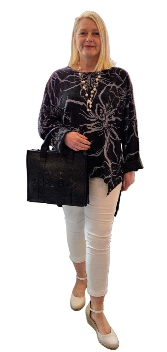 Floral High Low Tunic