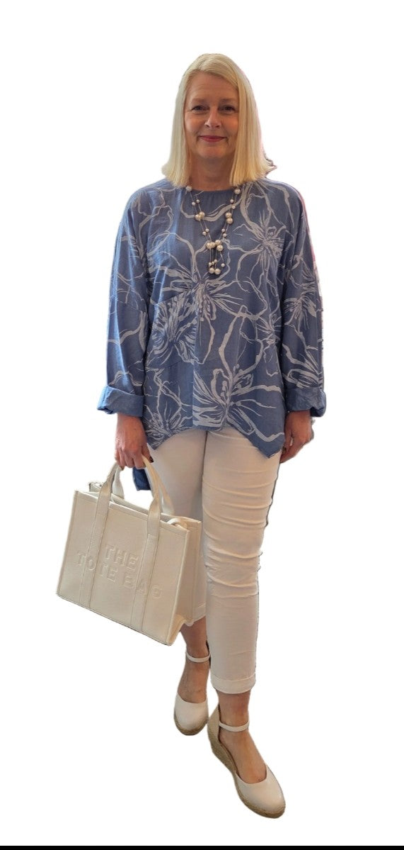 Floral High Low Tunic