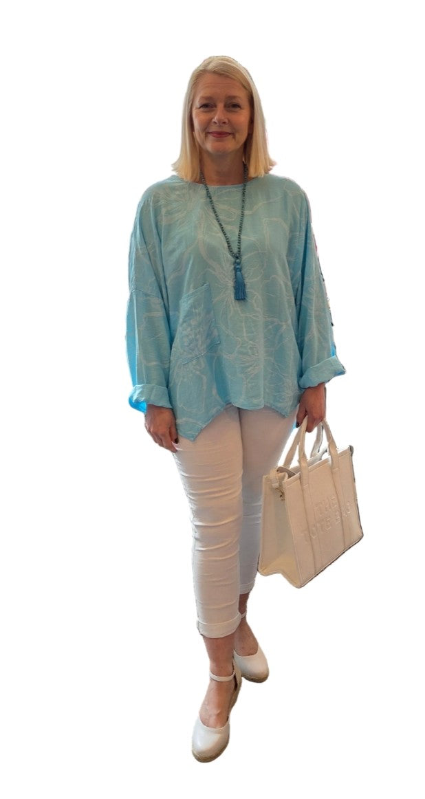 Floral High Low Tunic