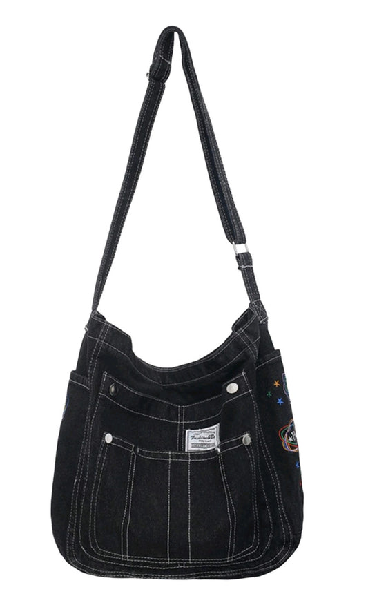 Denim Crossbody Handbag