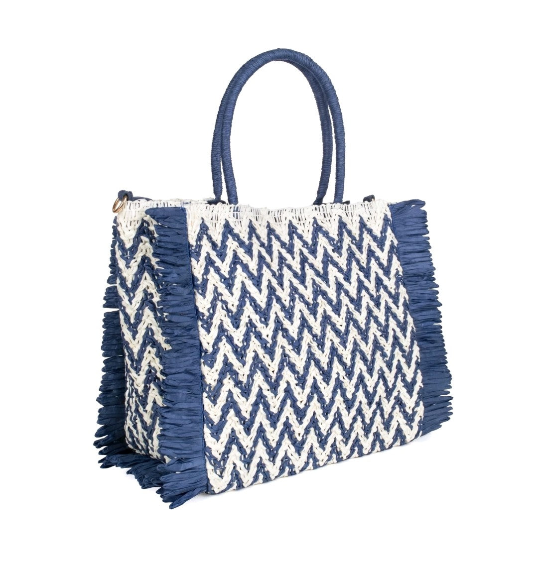 Rattan Zig Zag Bag