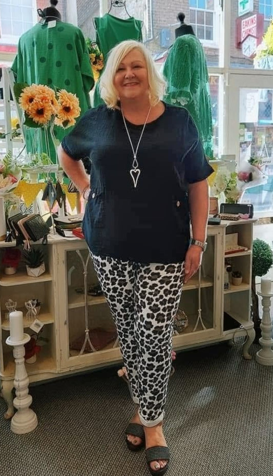 Animal Print Stretch Jeans
