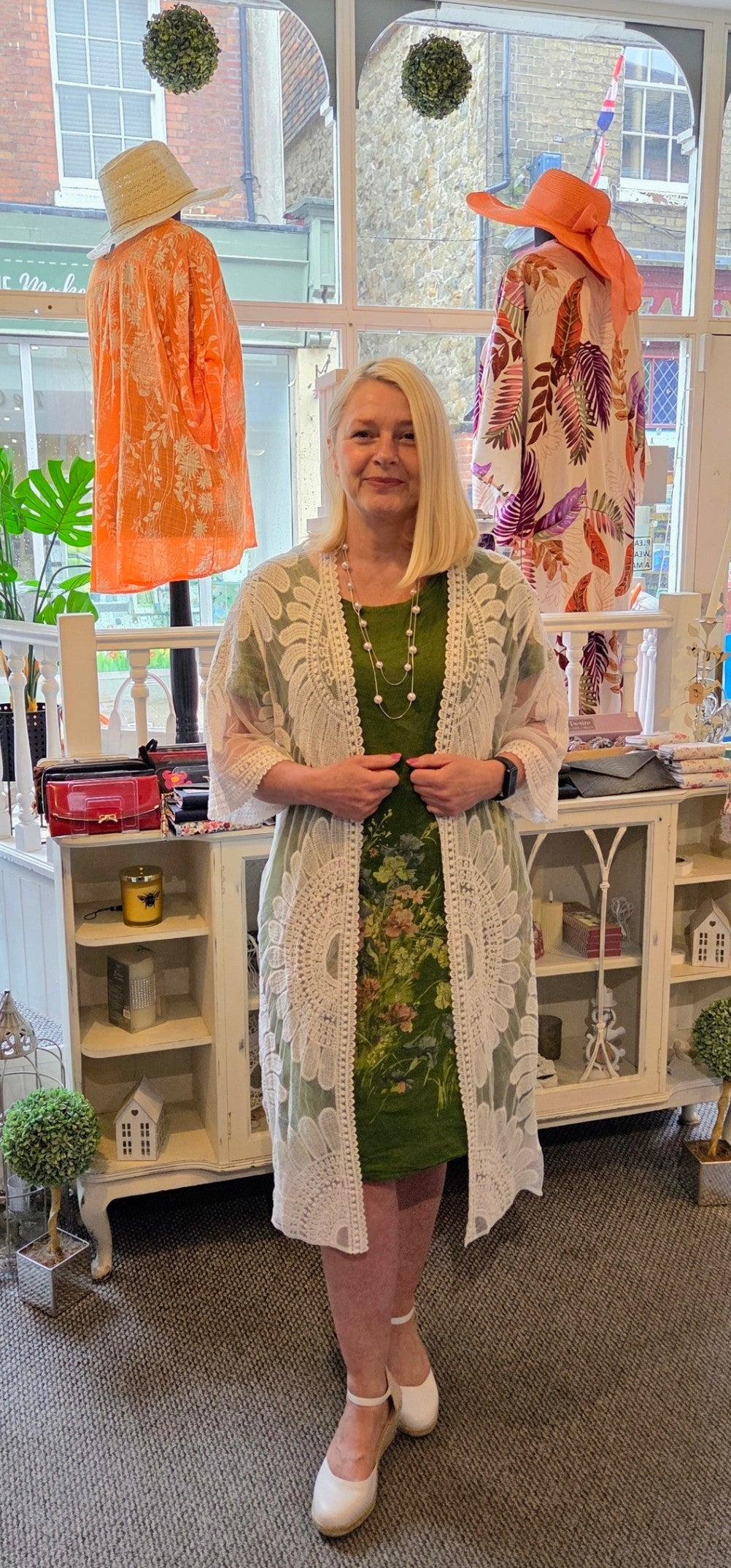 Linen Floral Dress