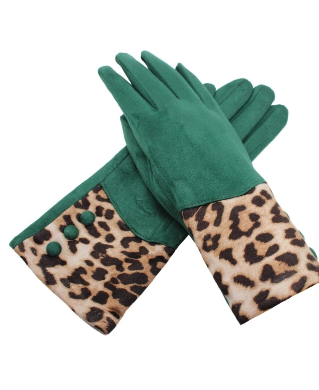 Animal Print Detail Gloves