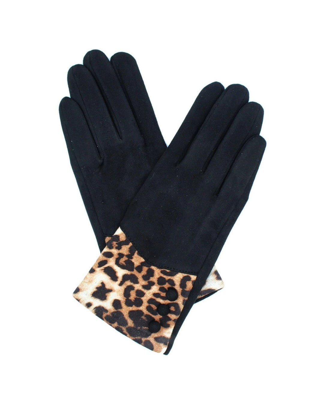 Animal Print Detail Gloves