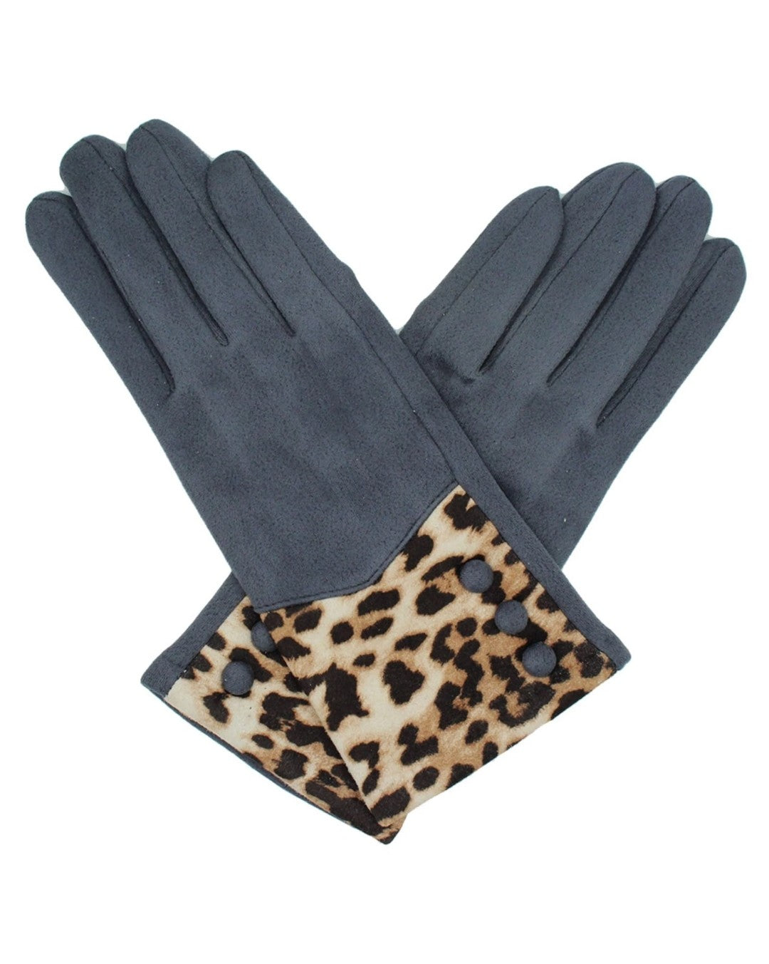 Animal Print Detail Gloves
