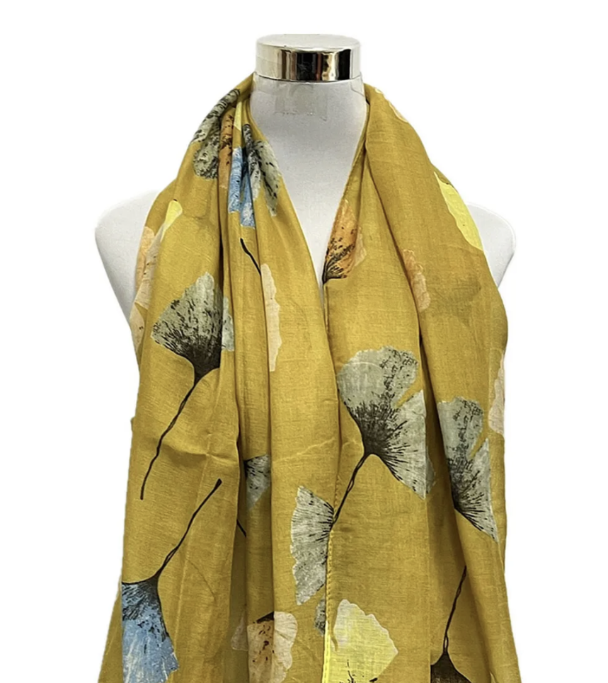 Leaf Pattern Scarf - Various Colours