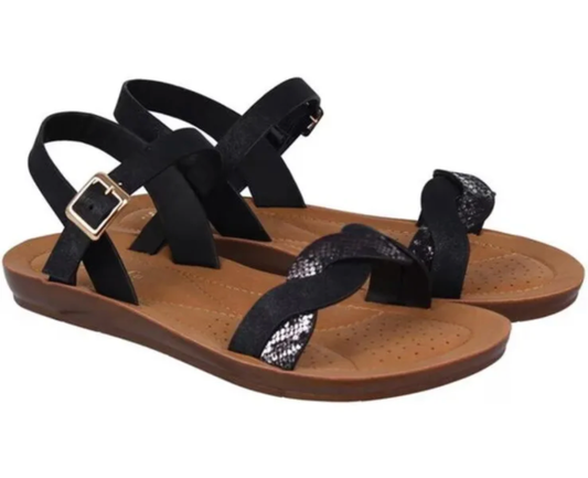 Black Sandals with Ankle Strap