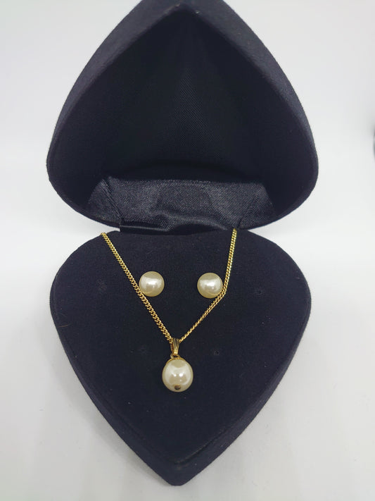 Pearl Necklace & Earring Sets - Two Designs