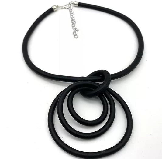 Multi Circle Lagenlook Necklace