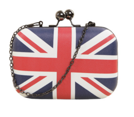Union Jack Clutch Bag with Chain